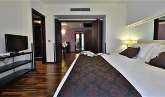 suite-1 king bed, non-smoking, balcony, lounge area, parquet floor