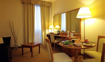 suite-1 king bed, living area, free soft minibar, wi-fi, premium tv channels