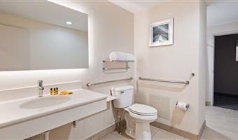 barrierefrei – suite mit 2 queensize-betten, barrierearm ausgestattet, badewanne, sofabett, mikrowelle und kühlschrank, nichtraucher, komplettes frühstück