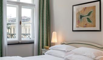 1 queensize-bett, standardzimmer, bergblick