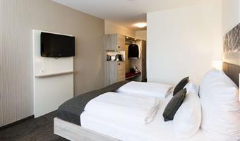 1 doppelbett, modernes design, kostenloses w-lan, flat-screen-fernseher