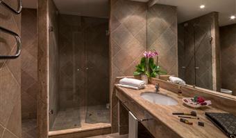 suite - 1 kingsize-bett, größeres zimmer, sofabett, massagedusche, wohnzimmer