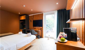 1 queensize-bett, nichtraucher, superior-zimmer, terrasse, blick auf den garten