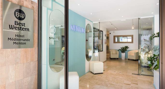 Hall of the Best Western Hotel Mediterranee Menton in Menton - 93935
