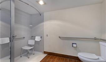 accessible - 1 queen, mobility accessible, roll in shower, pet friendly room, microwave and refrigerator, wi-fi, non-smoking, full breakfast