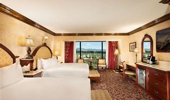 suite-2 king beds, non-smoking, marble bathroom with double vanity, european soaking tub, marble enclosed walk-in shower, refrigerator, wi-fi