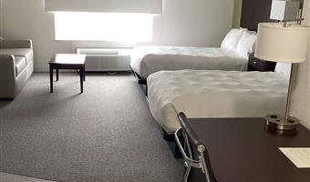 suite-2 double beds, non-smoking, work desk, sofa, microwave and refrigerator, wi-fi, full breakfast