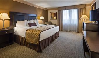 1 king bed, non-smoking, flat screen television, microwave and refrigerator, coffee maker, safe, full breakfast