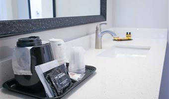 1 king bed, non-smoking, theme room, work desk, microwave and refrigerator, wi-fi, walk in shower