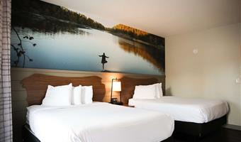 2 queen beds, non-smoking, theme room, work desk, wi-fi, hairdryer, walk in shower