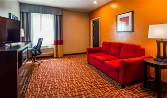 1 king bed, non-smoking, flat screen television, microwave and refrigerator, coffee maker, hairdryer, iron and ironing board, full breakfast