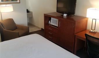 1 king bed, non-smoking, larger room, high speed internet access, microwave and refrigerator, flat screen television, continental breakfast