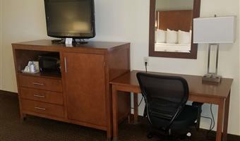 1 king bed, non-smoking, larger room, high speed internet access, microwave and refrigerator, flat screen television, continental breakfast