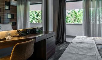 1 king bed, non-smoking, deluxe room, wi-fi, coffee and tea maker, mini bar, shower, full breakfast