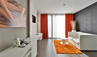 suite-1 king bed, wi-fi, digital television, free minibar softdrinks, free garage parking, bathrobe and slippers