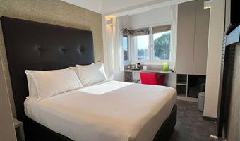 business room, 1 queen bed, non-smoking, flat screen television, street view, parquet floor, new room