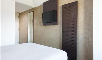 business room, 1 queen bed, non-smoking, flat screen television, street view, parquet floor, new room