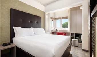 business room, 1 queen bed, non-smoking, flat screen television, street view, parquet floor, new room