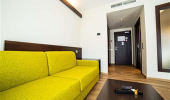 1 king bed, non-smoking, junior suite, sofabed, balcony, hot tub, bathrobe and slippers