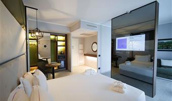 1 queen bed, non-smoking, junior suite, sofabed, private garden
