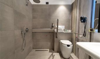 accessible room - 1 double, mobility accessible, roll in shower, french size bed 140 cm, non-smoking
