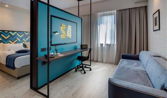 juniorsuite, 1 cama de matrimonio extragrande, no fumador, habitación ejecutiva, sofá, bata de baño y zapatillas