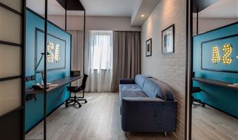 juniorsuite, 1 cama de matrimonio extragrande, no fumador, habitación ejecutiva, sofá, bata de baño y zapatillas