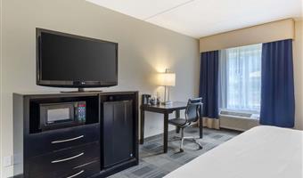 chambre queen size avec accès handicapés, accessible aux personnes à mobilité réduite, assistance de communication, douche avec accès handicapés, non fumeur, petit déjeuner complet