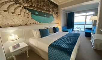 1 très grand lit, non fumeur, chambre executive, deux canapés-lits pour 1, jacuzzi, terrasse privée, avec air-conditionné, petit déjeuner complet