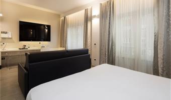 1 lit queen size, chambre familiale, canapé-lit, wi-fi