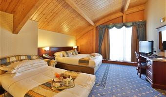 1 lit king size 1 lit simple, 1 canapé-lit, junior suite