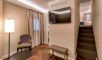 1 lit queen size, junior suite, canapé-lit une personne