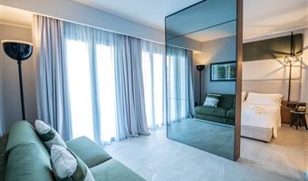 1 lit queen size, non fumeur, junior suite, canapé-lit, jardin privé