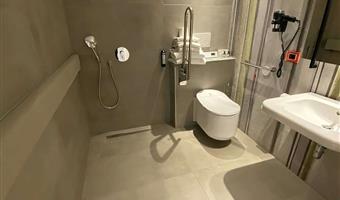 1 chambre double accessible en fauteuil roulant, accessible aux personnes à mobilité réduite, douche avec accès handicapés, lit (taille française) 140 cm, non fumeur