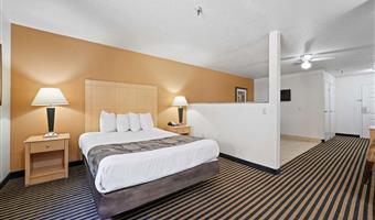 suite -1 letto queen size, ad angolo deluxe in camera, camera grande, microonde e frigorifero, cassaforte, camere non fumatori, colazione completa