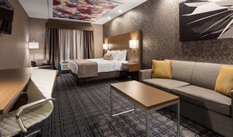 1 letto matrimoniale king size, camere non fumatori, accesso a internet ad alta velocità, microonde e frigorifero, minibar con lavandino, divano letto, colazione completa