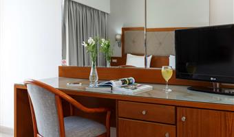 1 letto matrimoniale queen size, camere non fumatori, vista sulla città, televisore led con televisione via cavo, aria condizionata, collegamento wi-fi, colazione completa