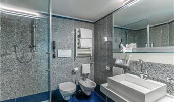 1 letto matrimoniale king size, camera deluxe su due livelli, wi-fi, bollitore per tè e caffè, 1 bottiglia d’acqua, accappatoio e ciabattine, shopping card